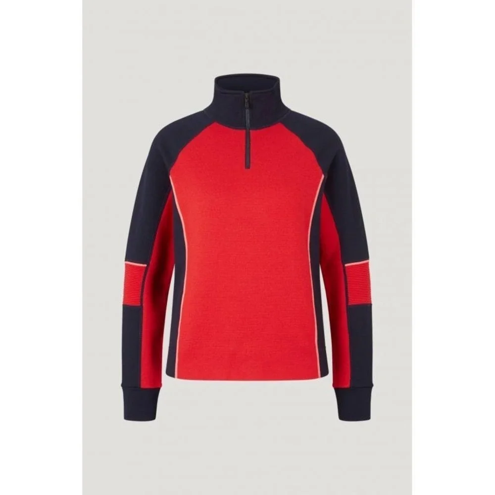 NWT Bogner Fire & Ice Babette NavyRed/Pink 1/4 Zip Mid Layer Sweater SZ Medium